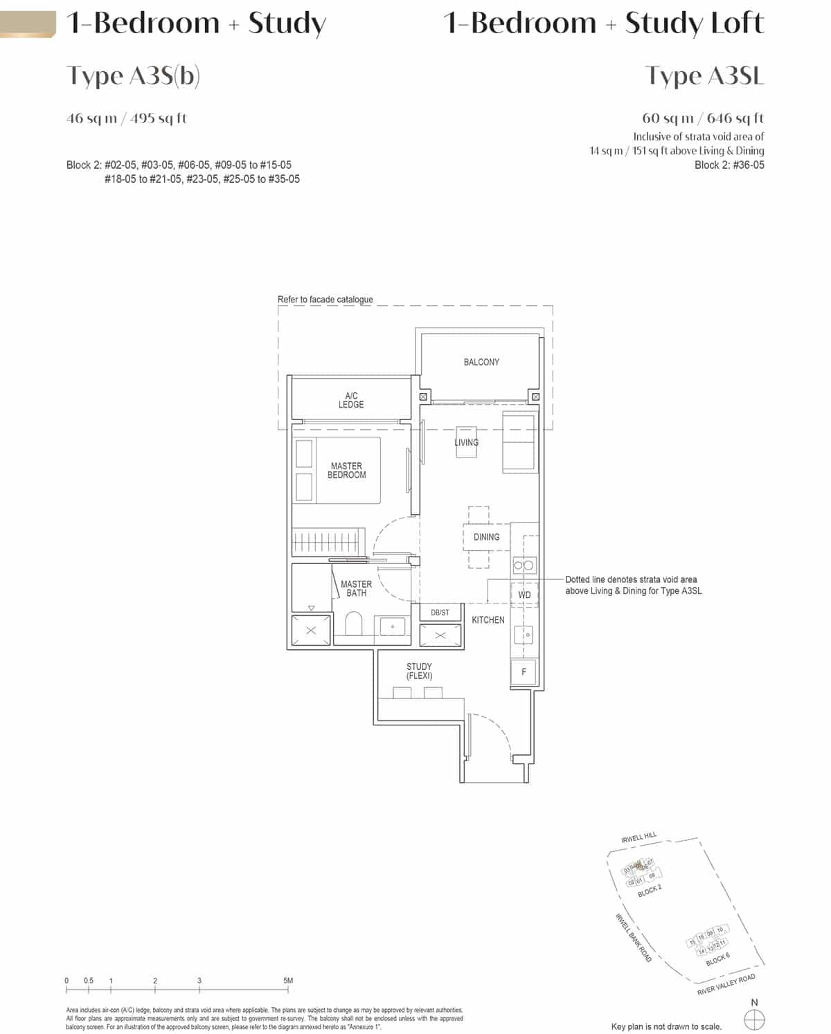 Irwell Hill Residences Floor Plan 1 bedroom with study