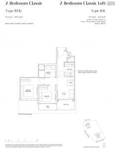 Irwell Hill Residences Floor Plan 2 bedroom Classic