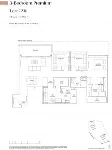 Irwell Hill Residences Floor Plan 3 bedroom Premium