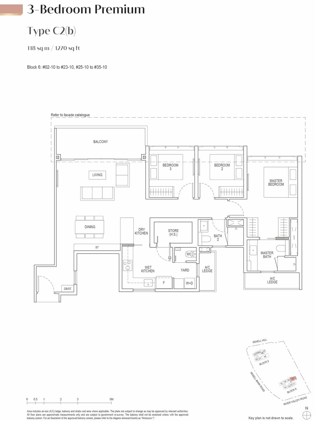 Irwell Hill Residences Floor Plan 3 bedroom Premium